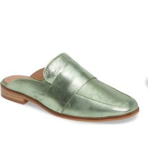 Free People Metallic Green At Ease Loafer Slip On